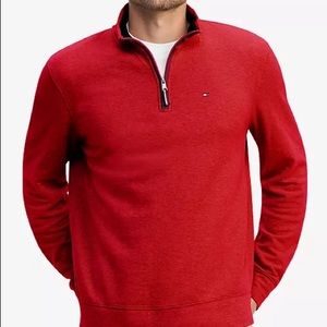 Tommy Hilfiger Men Red ZIP up Sweater New without tags